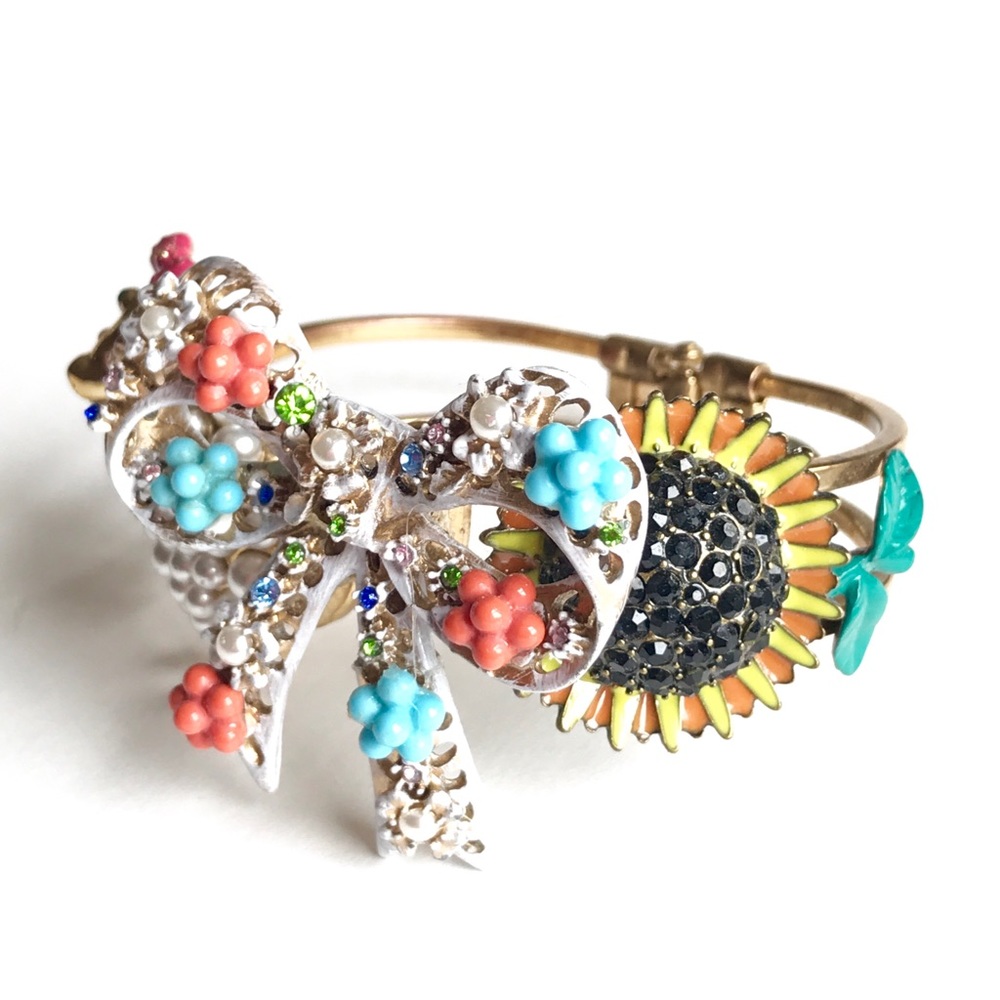 Betsey Johnson Lamb and Flower Bracelet
